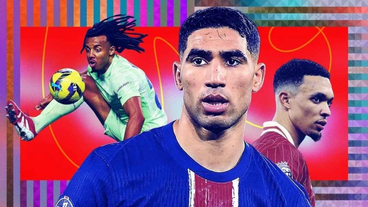 ESPN年度10大邊后衛：阿什拉夫當選最佳，阿諾德第2，迪馬爾科第7
